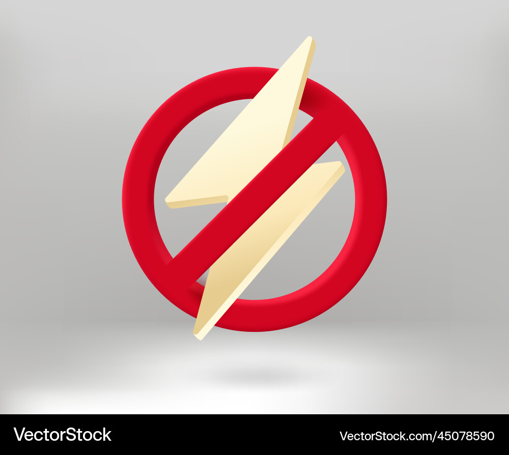 Stop flashing concept 3d Royalty Free Vector Image