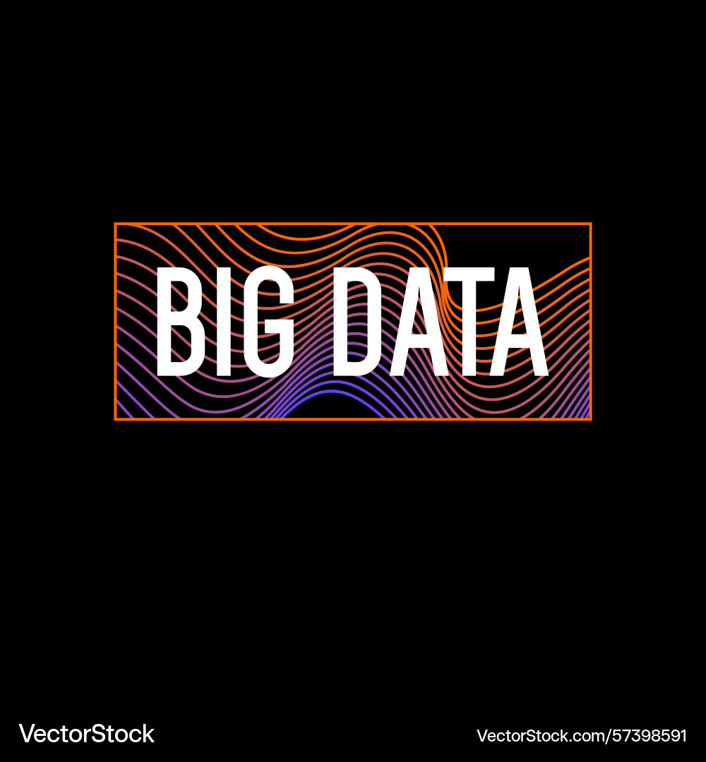 Big date emblem processing of a large stream Big date emblem processing of a large stream vector image