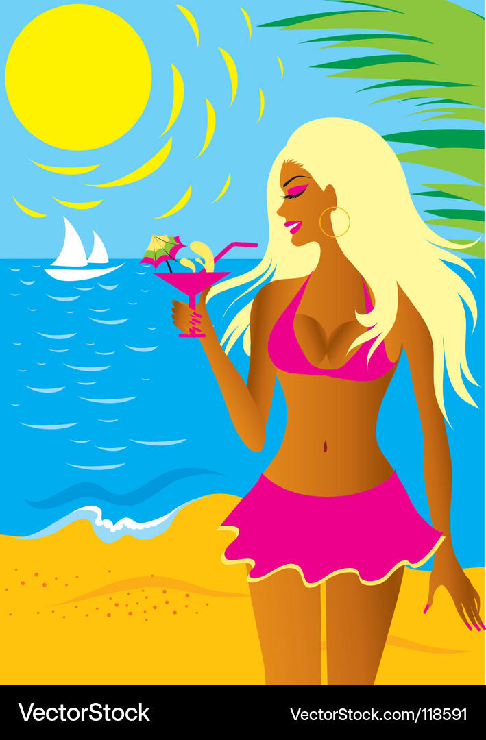 Bikini girl Vector Image