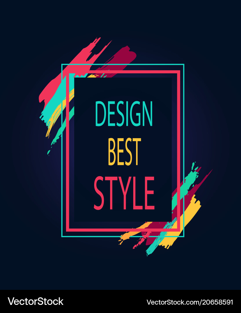 Design best style rectangular bright border icon Design best style rectangular bright border icon vector image