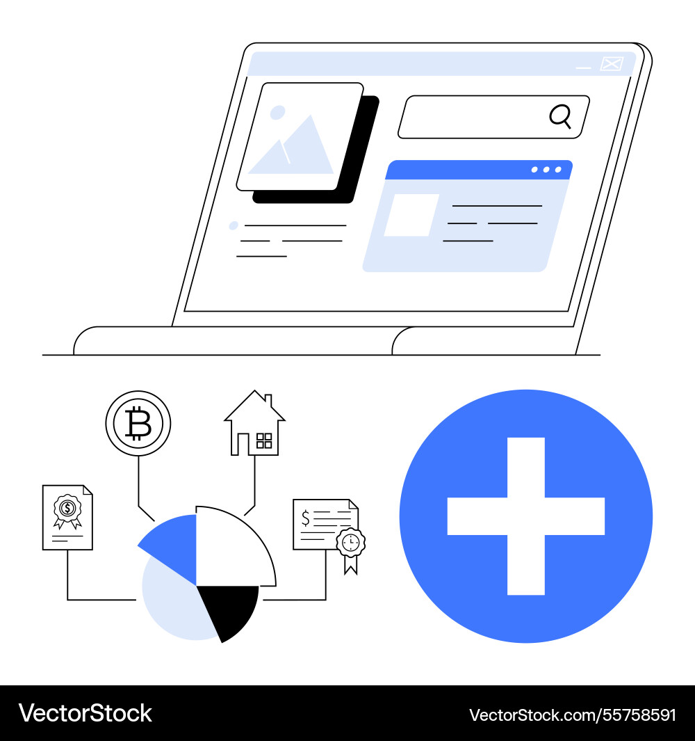 Digital asset management with graphs blockchain Digital asset management with graphs blockchain vector image