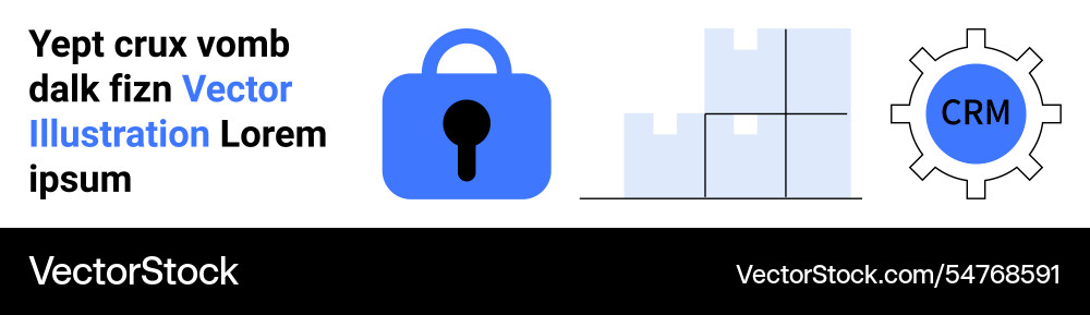 Digital security data management and crm concept Digital security data management and crm concept vector image