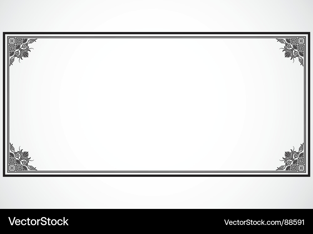 Elegant Scroll Frame Vector Image