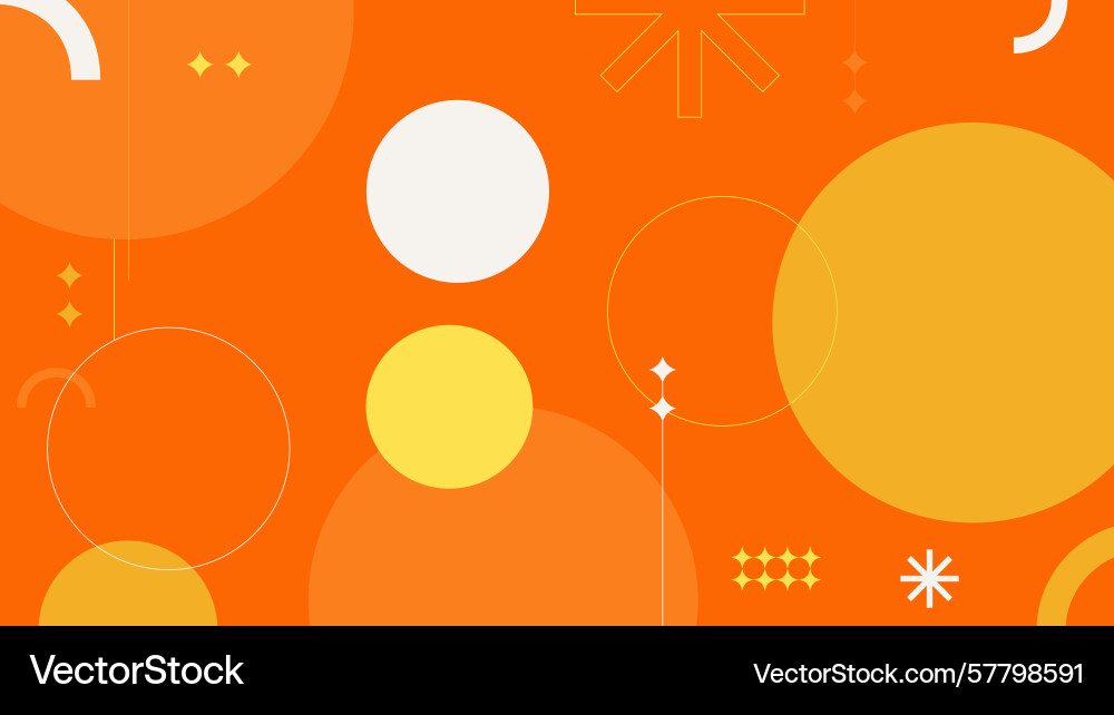 Orange abstract circles with modern background Vector Image