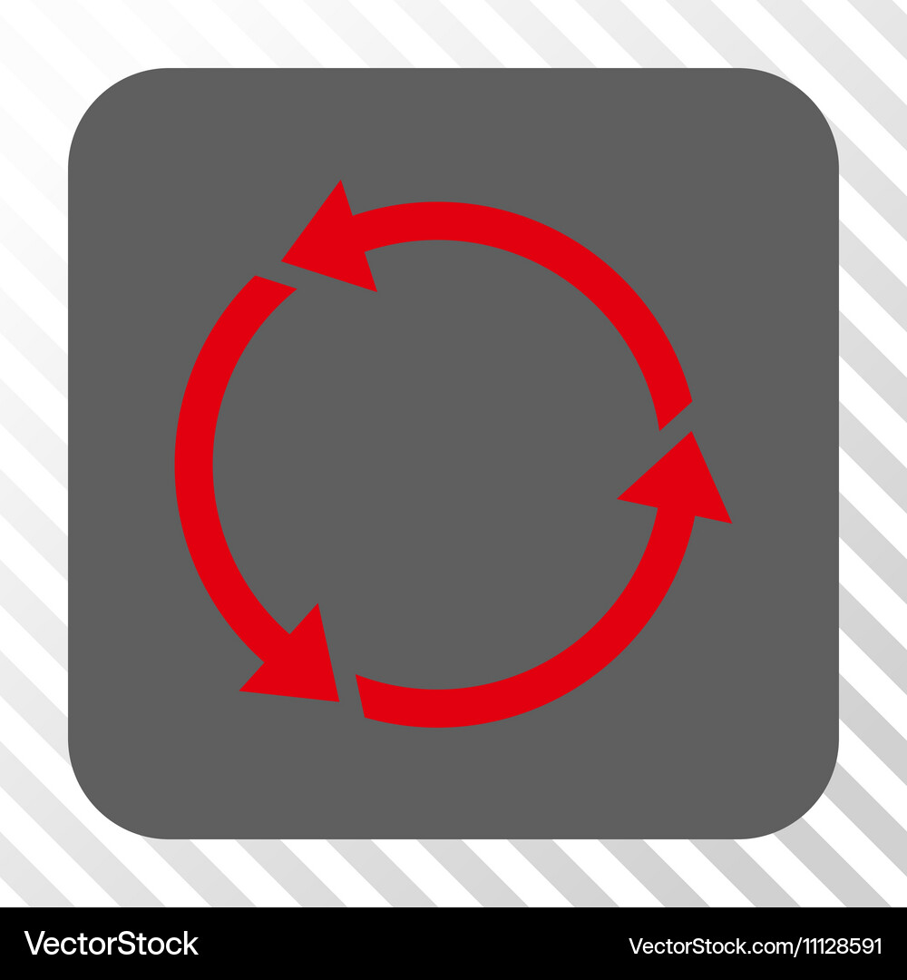 Recycle rounded square button Vector Image