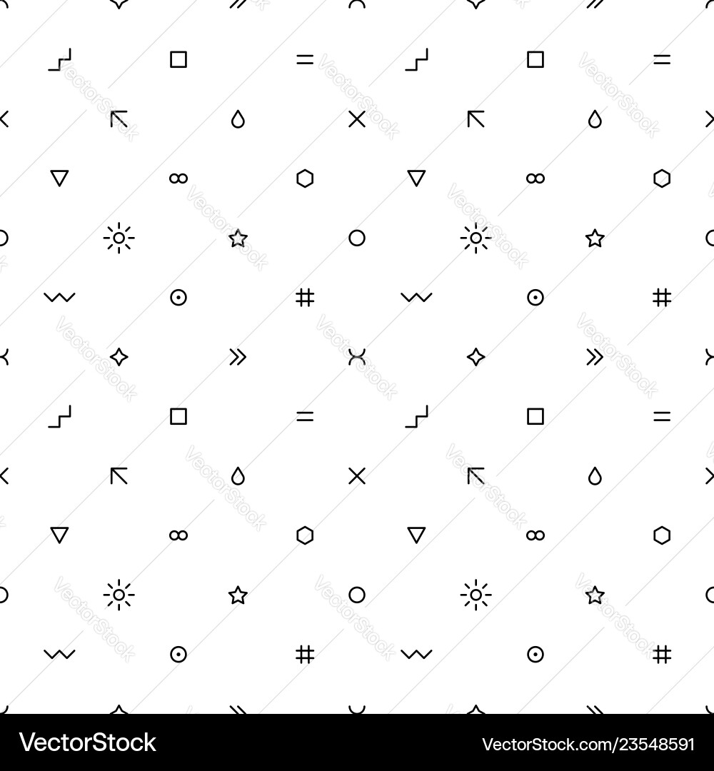 Seamless pattern in thin flat style Seamless pattern in thin flat style vector image