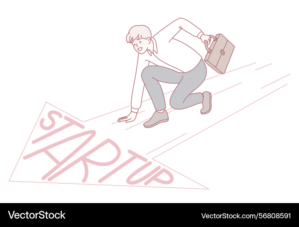 Startup journey a dynamic representation Startup journey a dynamic representation vector image