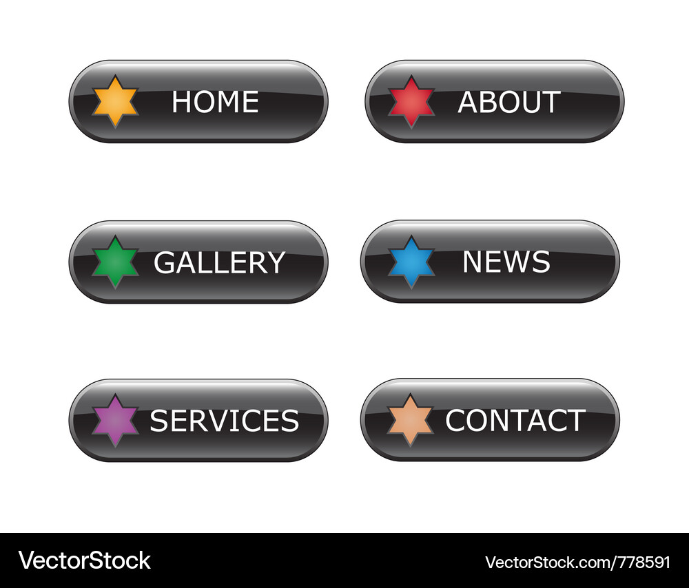 Web navigation buttons Vector Image