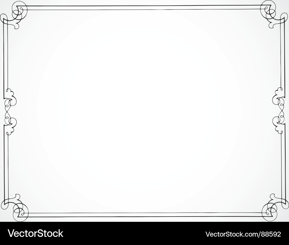 Elegant Certificate Border Vector Image