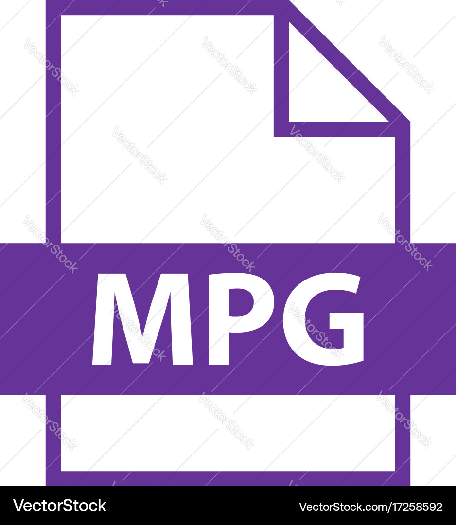 File name extension mpg type vector image
