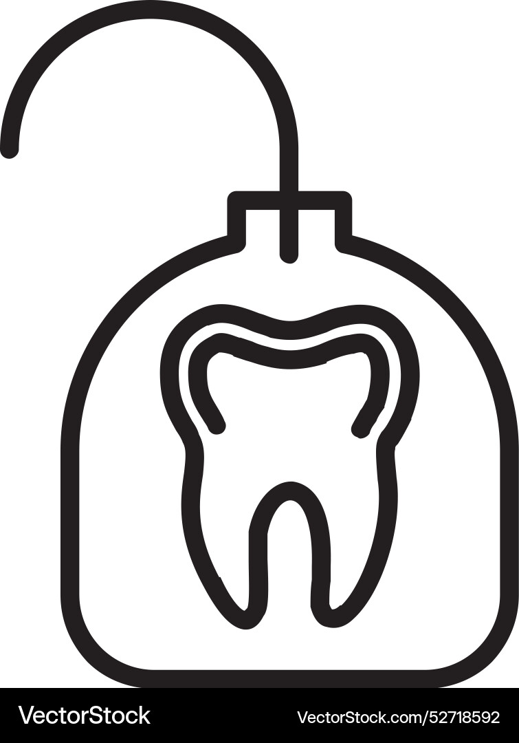 Floss line icon design Vector Image