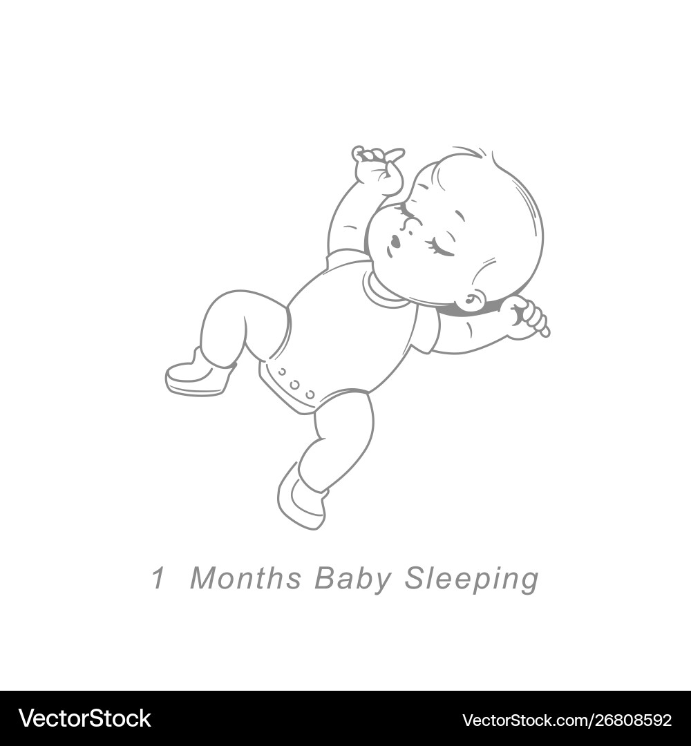 Little ba2 month badevelopment Little ba2 month badevelopment vector image