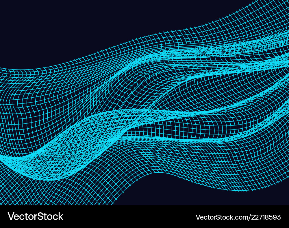 Abstract Fluid Wave Pattern Vector Image