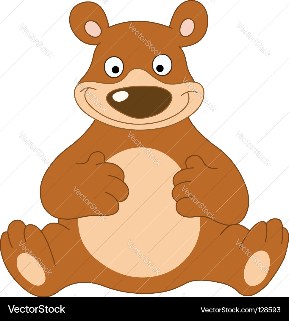 Cheerful Cartoon Bear vector image