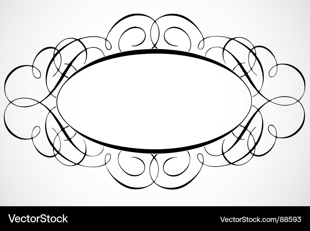 Elegant Script Border Frame vector image