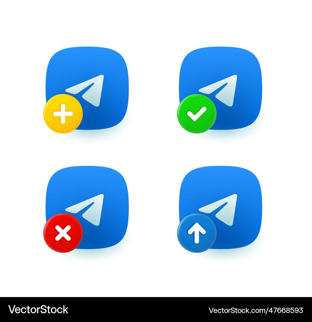 Mobile app icon set with different pictograms 3d vector image