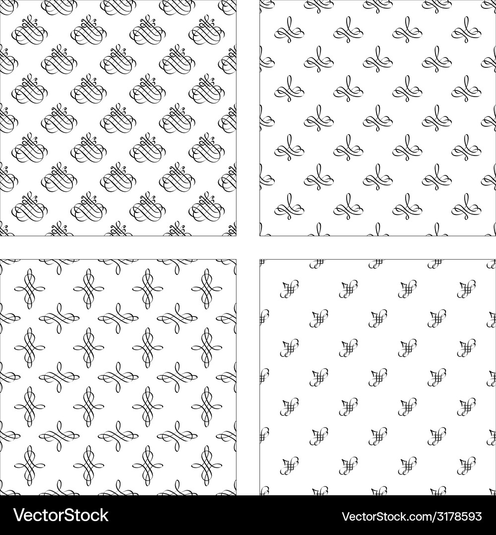 Set of seamless patterns Vector Image