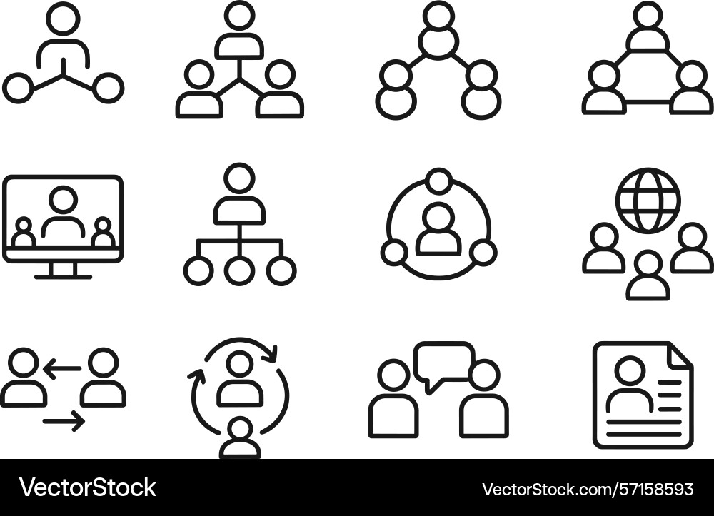 Various networking Various networking vector image