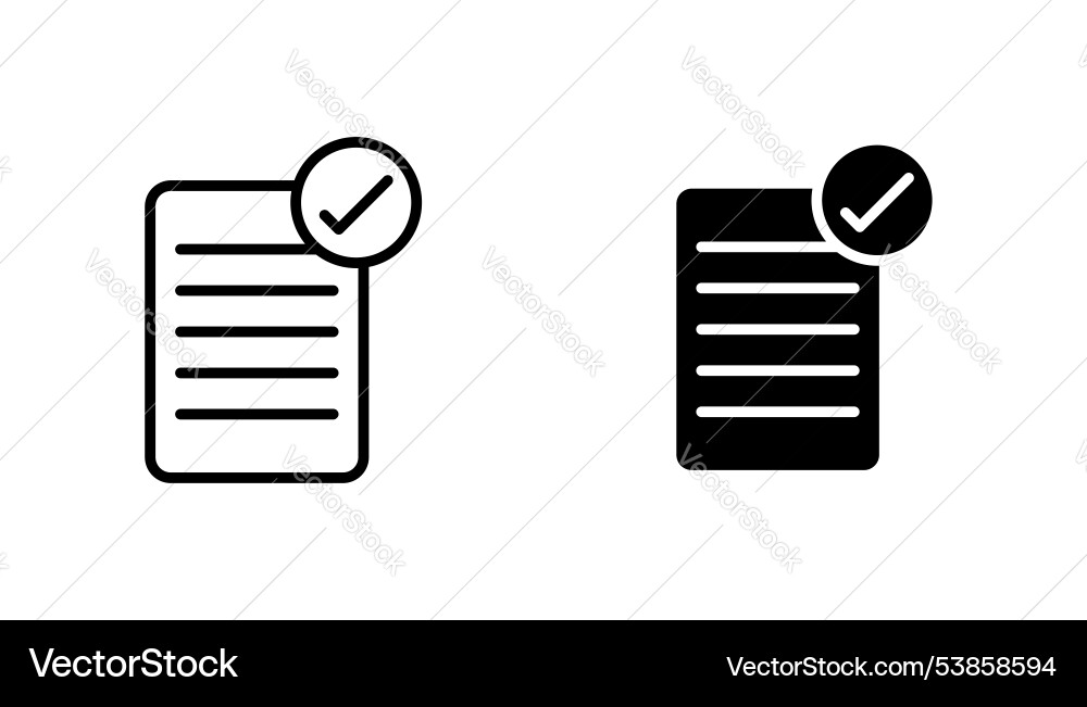 Accept document icon set Accept document icon set vector image