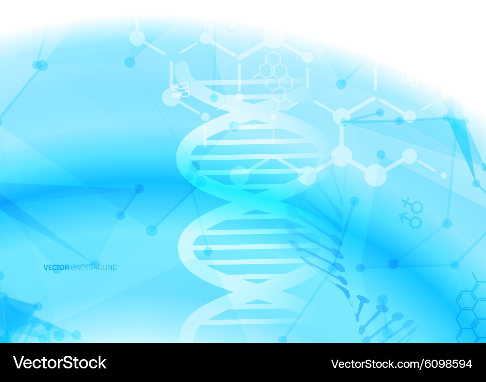 Dna molecule structure background Vector Image