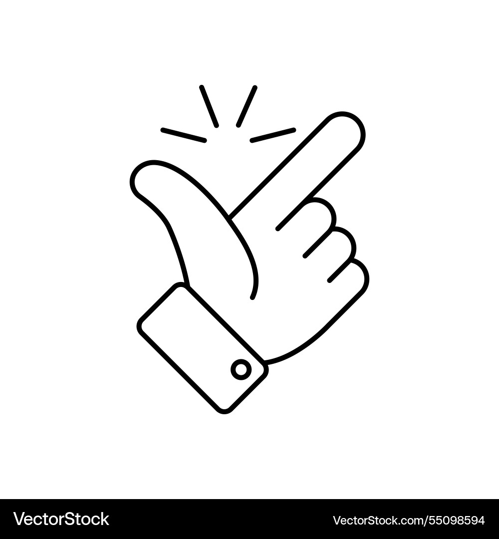Einfache Icon Finger Snaping Line Sign - editierbar Einfache Icon Finger Snaping Line Sign - editierbar vektorbild