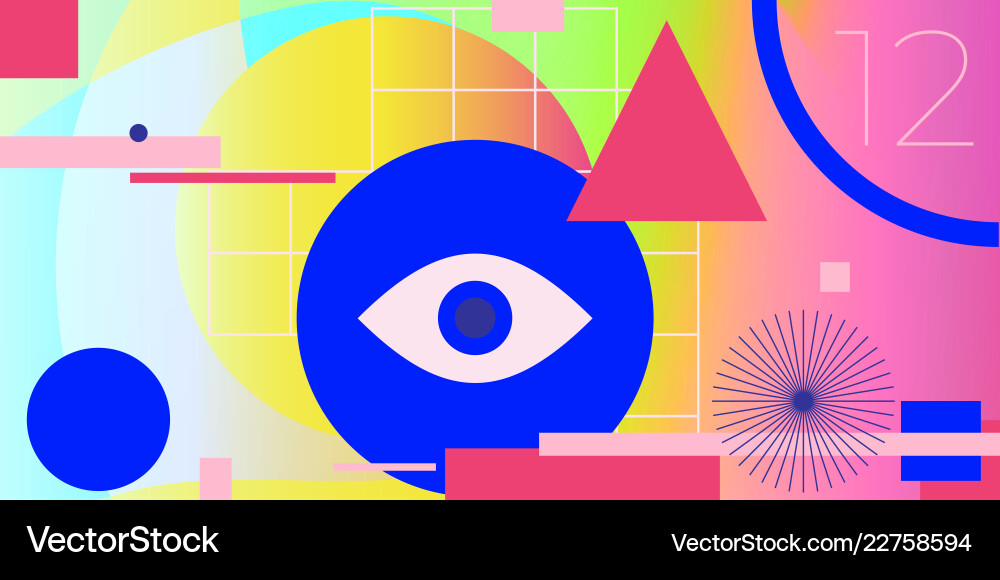 Minimal geometric web banner design Minimal geometric web banner design vector image