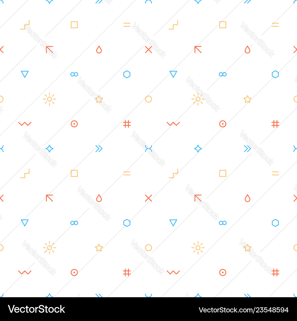 Seamless pattern in thin flat style Seamless pattern in thin flat style vector image