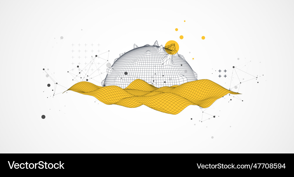 Sphere theme with connected lines in technology Sphere theme with connected lines in technology vector image