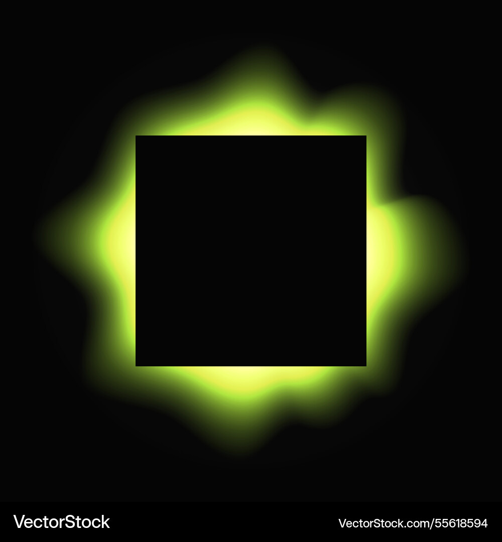 Square illuminate light frame with color gradient Square illuminate light frame with color gradient vector image
