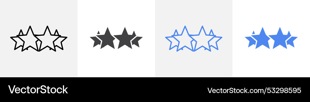 4 Sterne-Rating-Icon setzen Verwendung für Web-ui oder App vektorbild