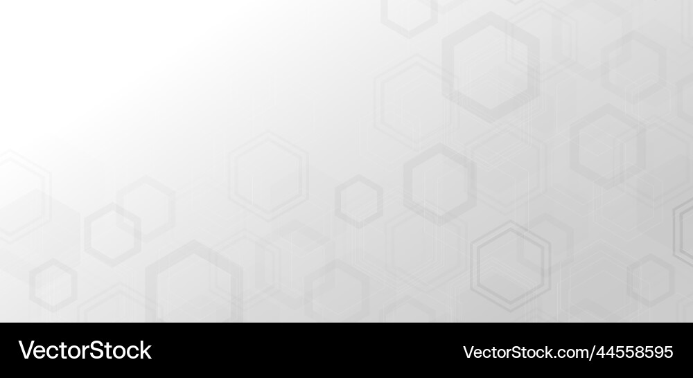 Abstract gray and white hexagonal pattern tech Abstract gray and white hexagonal pattern tech vector image