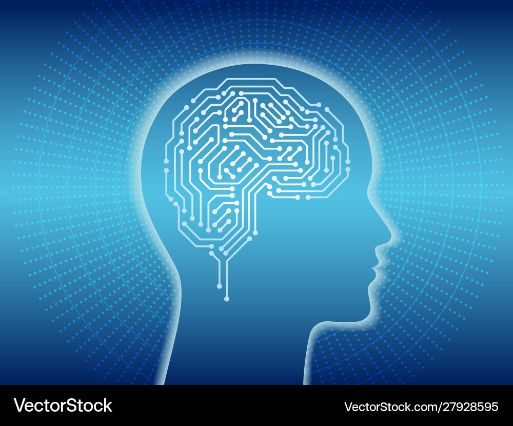 Artificial Intelligence Neural Network vector image