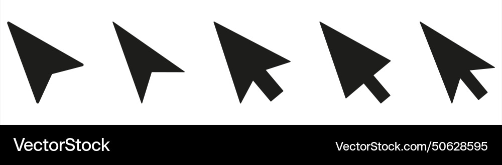 Computer mouse click pointer cursor arrow flat Computer mouse click pointer cursor arrow flat vector image