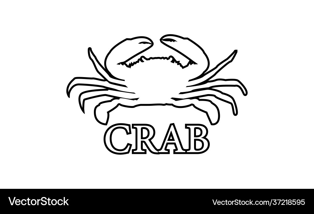 Crab with Sharp Claws vector image
