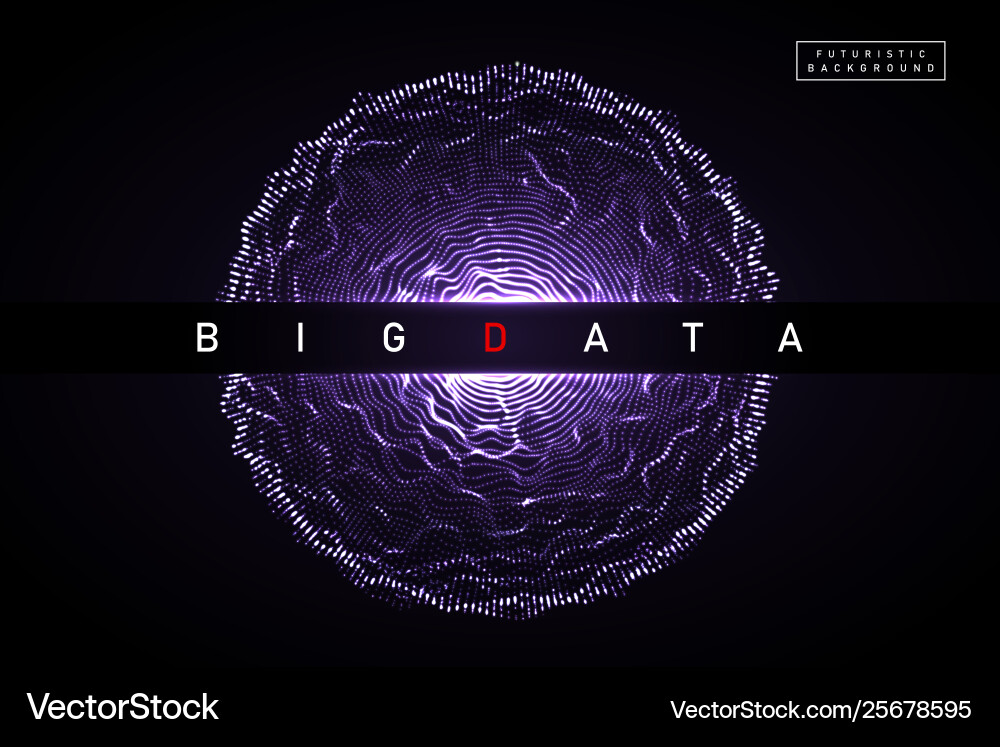 Digital Sphere Data Explosion vector image