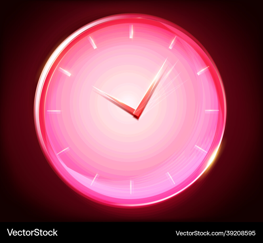 Glowing Clock Element vector image