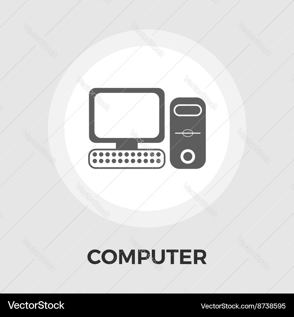 Modern Computer Icon Vector Image