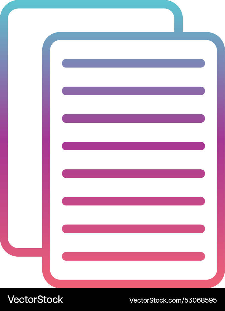 Notes line gradient design vector image