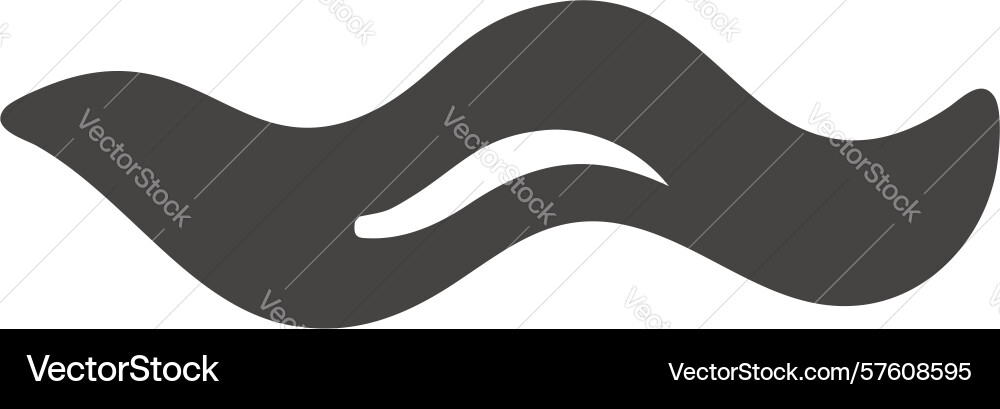 Smooth abstract wave minimalist dark fluid form Vector Image