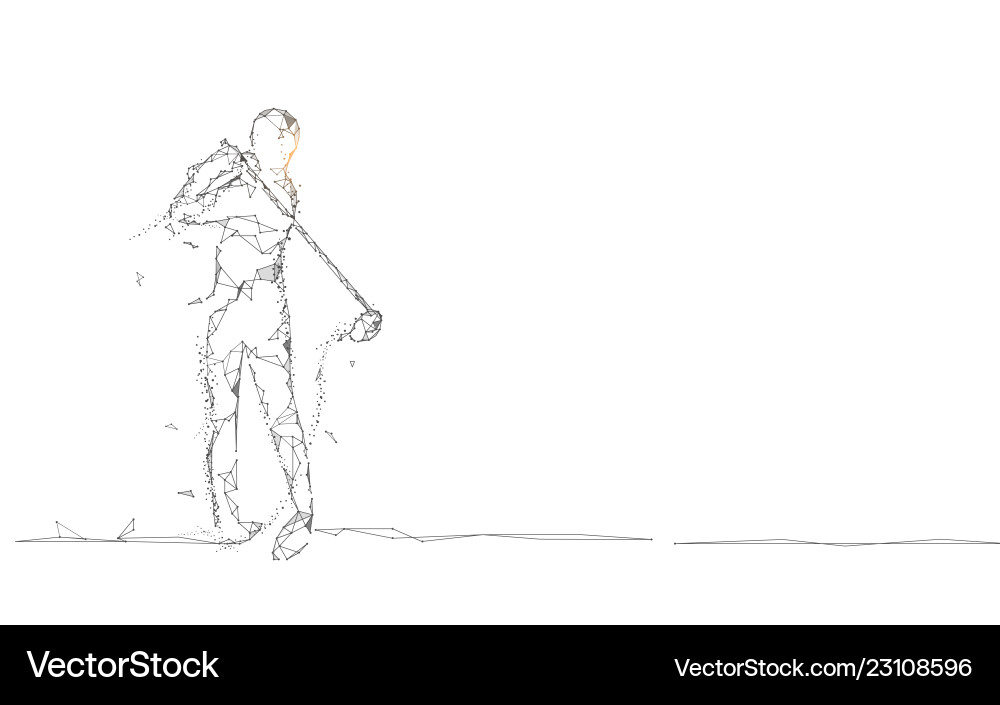 Abstract Golfer - Particle Form vector image