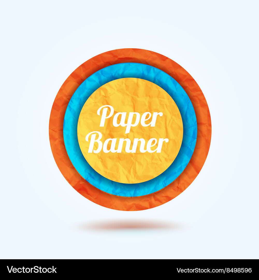 Bunte Papierbanner Hintergrund für Ihren Text Vektorbild