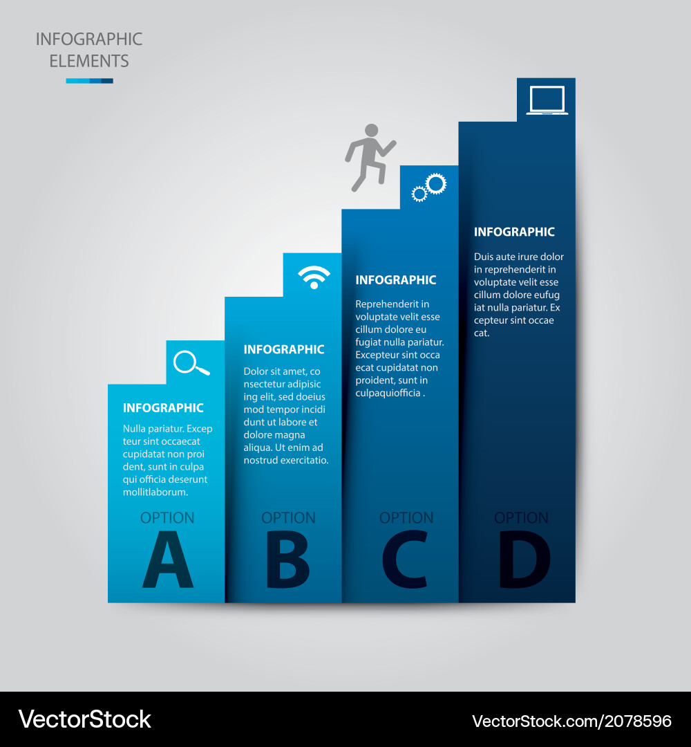Climbing Success Ladder Infographic Vector Image