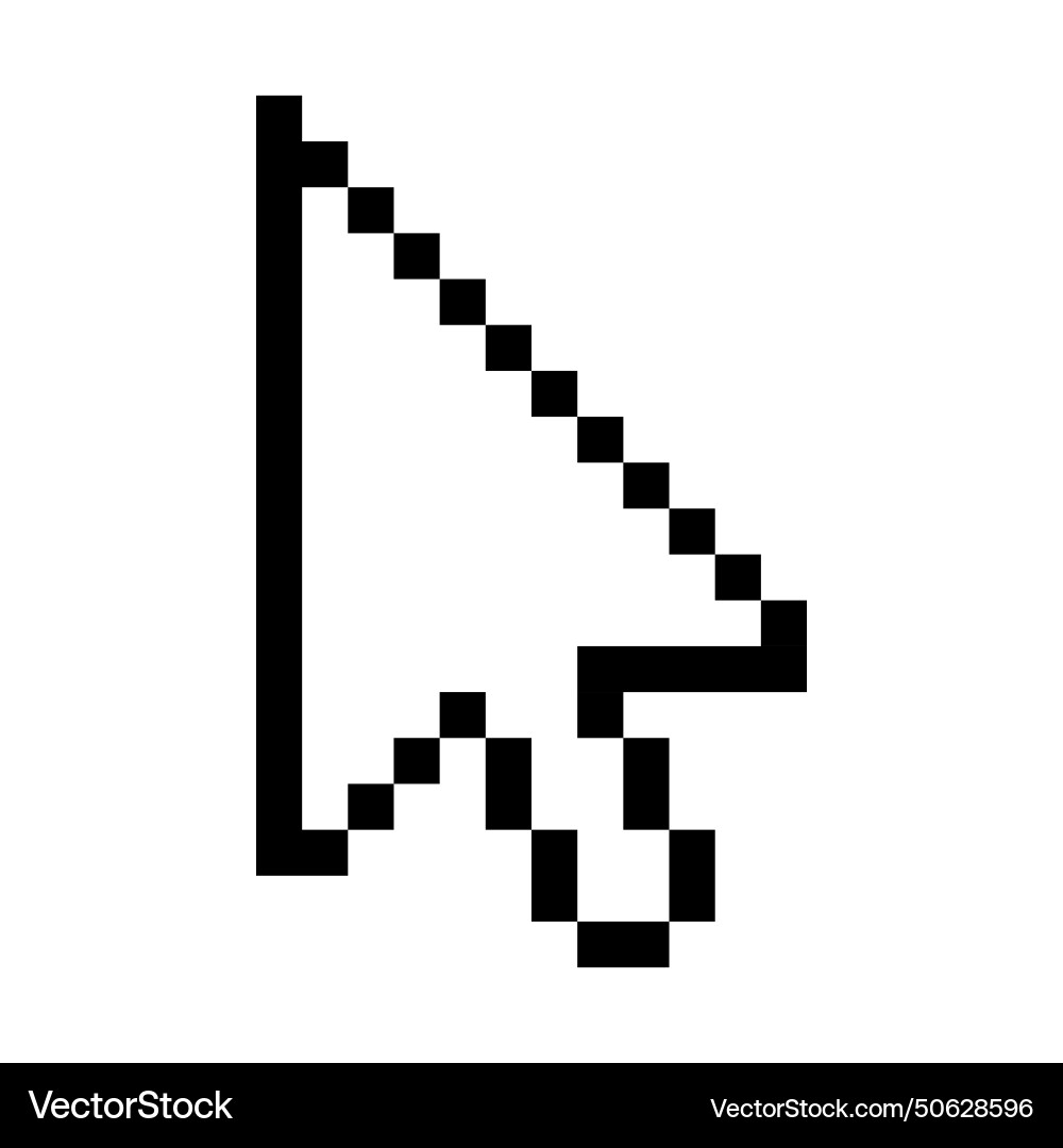Computer mouse click pointer cursor arrow flat Computer mouse click pointer cursor arrow flat vector image
