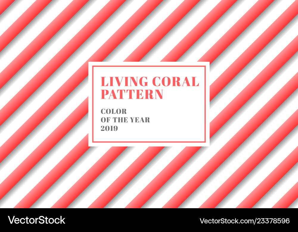 Diagonal Stripe Coral Pattern vector image