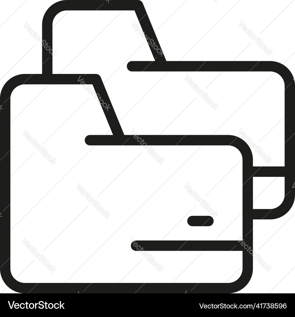 Digital folder icon outline edit tool Digital folder icon outline edit tool vector image