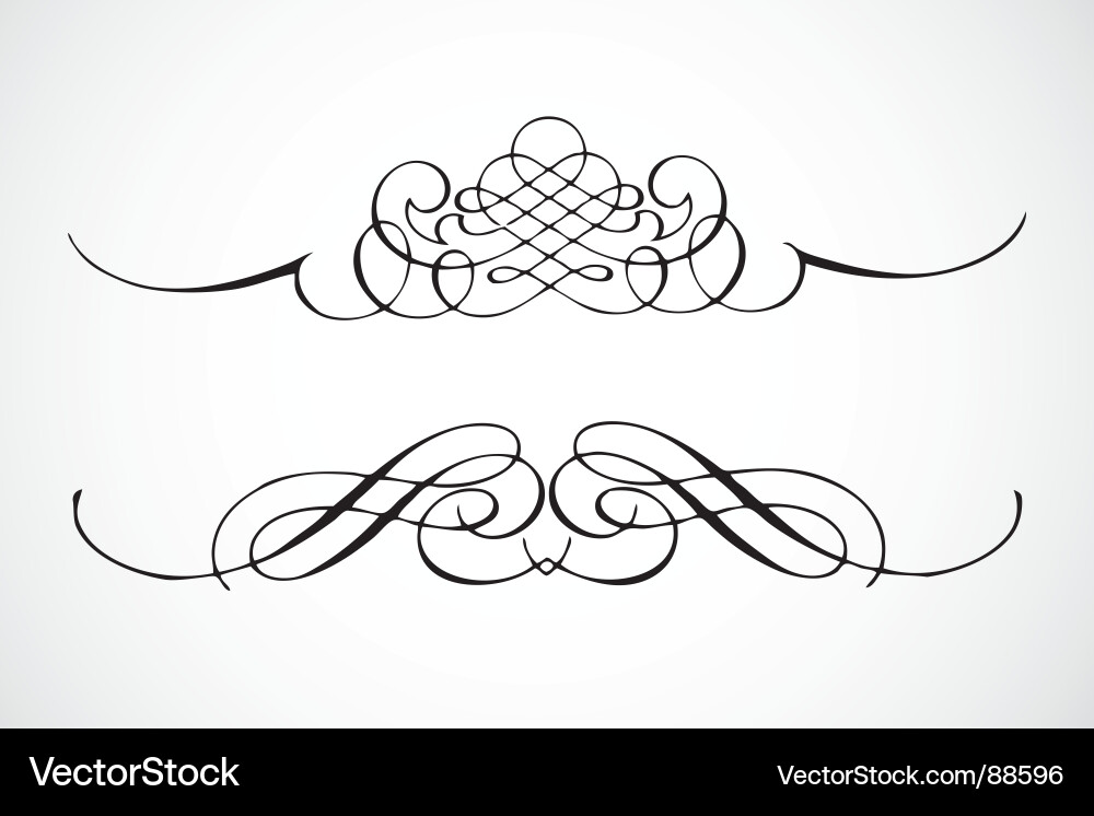 Elegant Script Border vector image