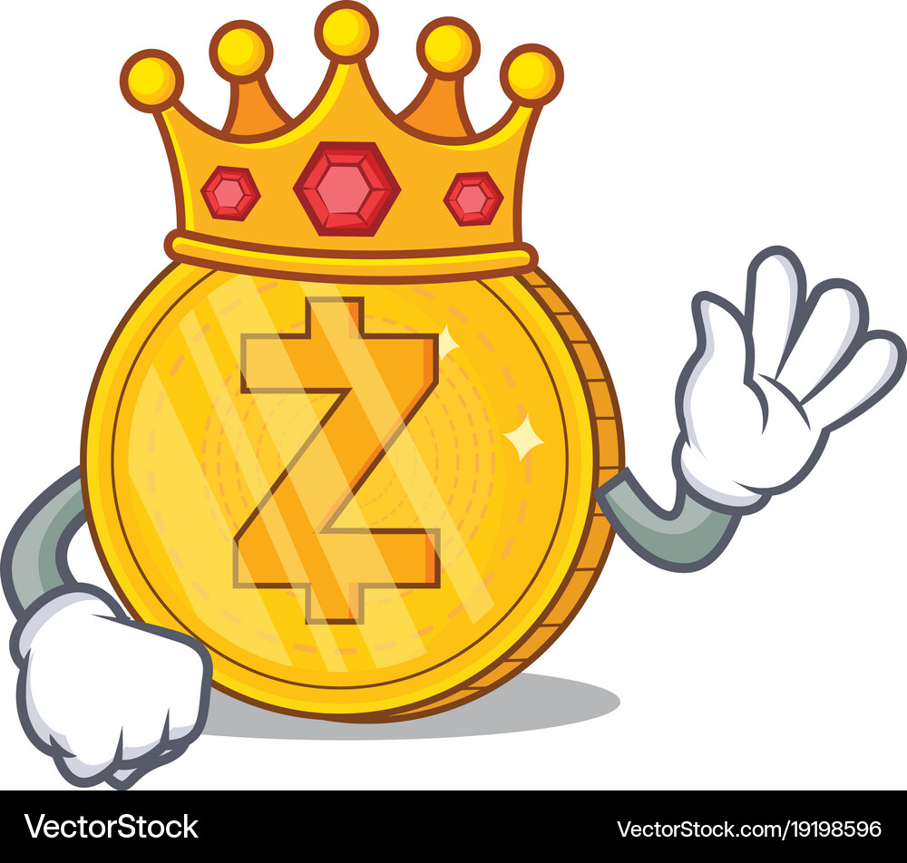 King Zcash Crypto Character – Royalty-Free Vector | VectorStock