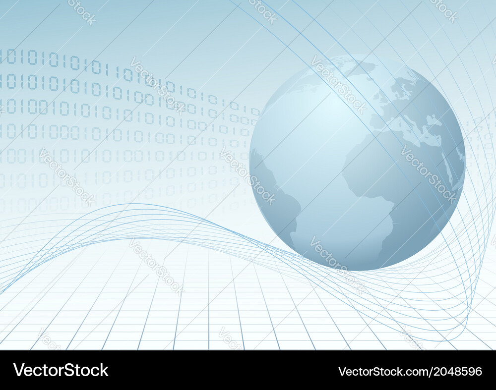 Planet earth informational stream Vector Image