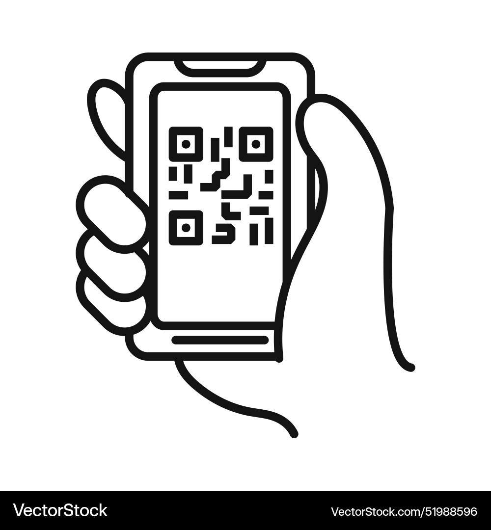 Qr code scanning icon mark in filled style Qr code scanning icon mark in filled style vector image
