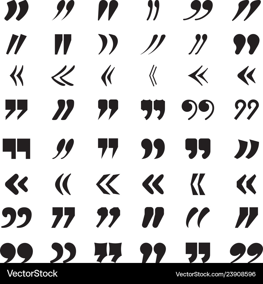 Quote Marks Text Blocks vector image